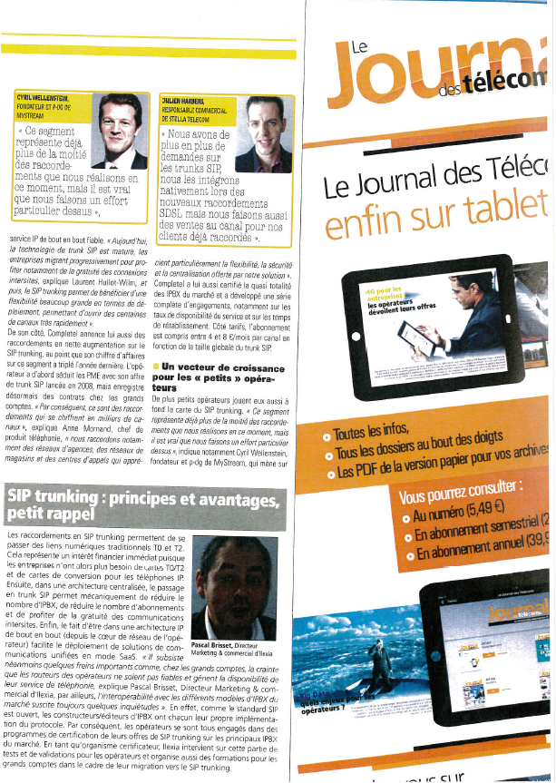 Journal des télécoms avril 2014